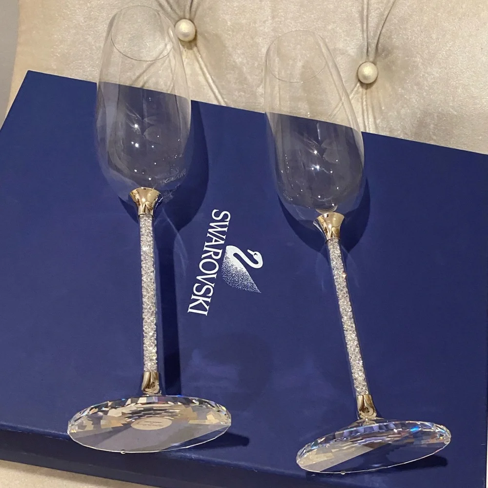 Swarovski Crystalline Toasting Flutes New with original box! 🥂🍾